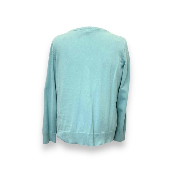 Talbots Woman Pima Cotton 1X Cardigan & Tank Set Light Blue - Picture 10 of 14